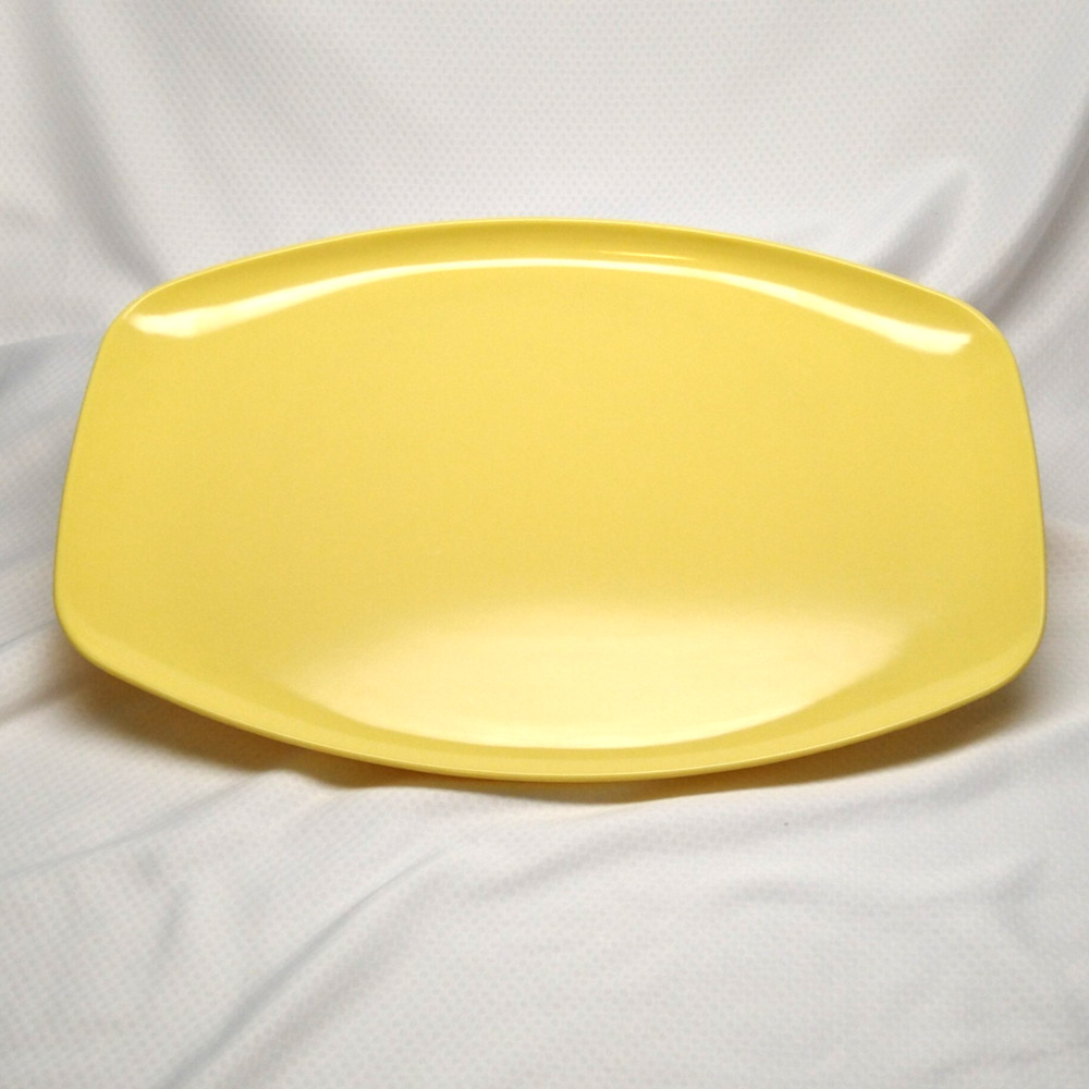 Stetson Melmac Yellow Oval Serving Platter Tray Mid Century Modern Retro Diner